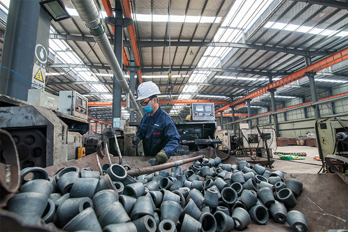 丹阳网架配件-锥头加工车间